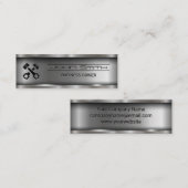 Carte De Visite Mini Industriel brossé métallique | Pots de voiture (Devant / Derrière)