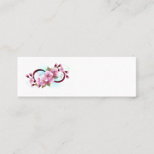 Carte De Visite Mini Infinité avec les fleurs Sakura