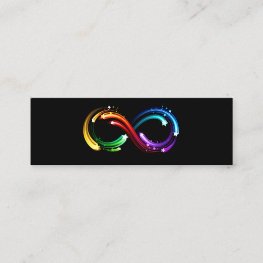 Carte De Visite Mini Infinity symbol of rainbow comets (Devant)