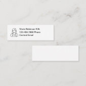 Carte De Visite Mini Infirmière autorisée simple compact (Devant / Derrière)