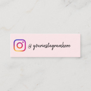Carte De Visite Mini Influenceur des médias sociaux rose Instagram