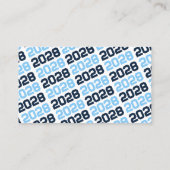 Carte De Visite Mini insertion de diplôme de marine et bleu / Invi (Dos)