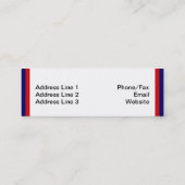 Carte De Visite Mini Insigne atomique bleu de la Science essentielle (Dos)