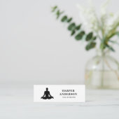 Carte De Visite Mini Inspiration minimale Yoga Instructeur Professionne (Debout devant)