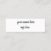 Carte De Visite Mini instagram (Dos)