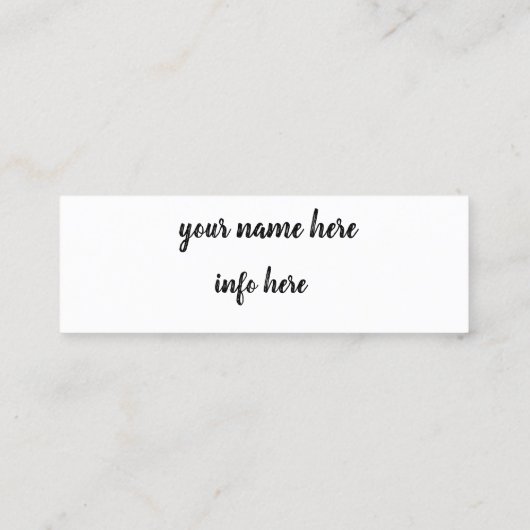 Carte De Visite Mini instagram (Dos)