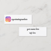 Carte De Visite Mini instagram (Devant / Derrière)