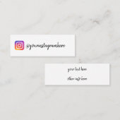 Carte De Visite Mini instagram (Devant / Derrière)