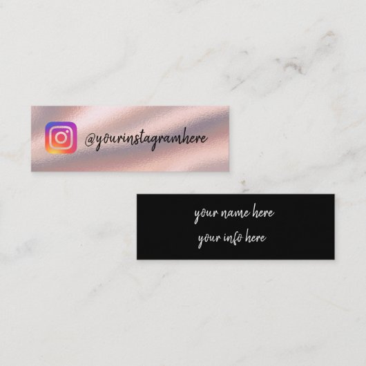 Carte De Visite Mini instagram (Devant / Derrière)