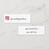Carte De Visite Mini instagram (Devant / Derrière)