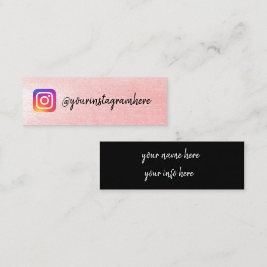 Carte De Visite Mini instagram (Devant / Derrière)