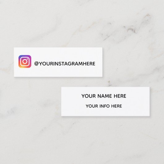 Carte De Visite Mini instagram (Devant / Derrière)