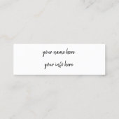 Carte De Visite Mini instagram (Dos)