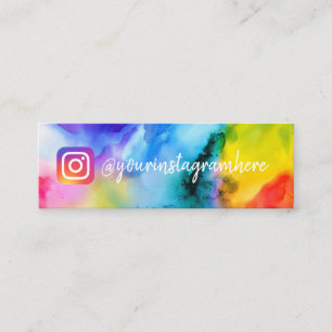 Carte De Visite Mini Instagram aquarelle