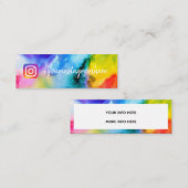 Carte De Visite Mini Instagram aquarelle (Devant / Derrière)