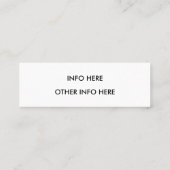 Carte De Visite Mini Instagram bleu aquarelle (Dos)