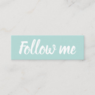 Carte De Visite Mini Instagram bleu moderne minimaliste des médias soc