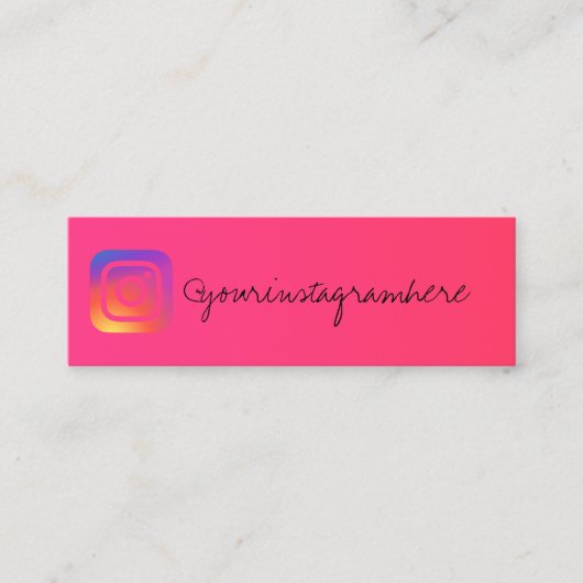 Carte De Visite Mini instagram dégradé (Devant)