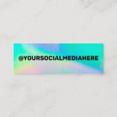 Carte De Visite Mini Instagram holographique Twitter Facebook (Dos)