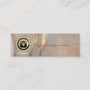 Carte De Visite Mini Instagram Média Sociaux Rose Pâle Opale