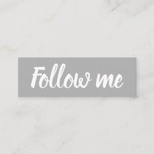 Carte De Visite Mini Instagram moderne gris minimaliste des médias soci