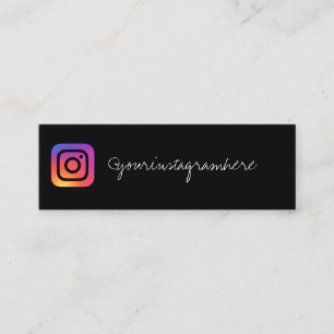 Carte De Visite Mini instagram noir
