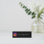 Carte De Visite Mini instagram noir (Debout devant)