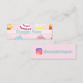 Carte De Visite Mini Instagram personnalisé "Cupcakes" (Devant / Derrière)