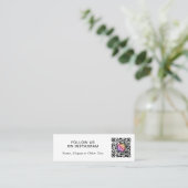 Carte De Visite Mini Instagram QR Code Promotionnel (Debout devant)
