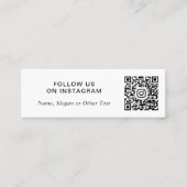 Carte De Visite Mini Instagram QR Code Promotionnel (Devant)
