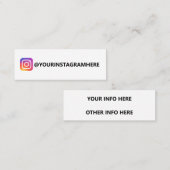 CARTE DE VISITE MINI INSTAGRAM SIMPLE (Devant / Derrière)