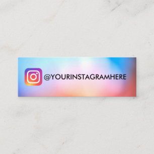 Carte De Visite Mini Instagram sur les médias sociaux en dégradé de
