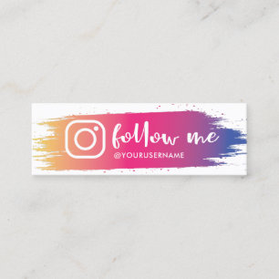 Carte De Visite Mini Instagram tendance Follow Me 