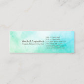 Carte De Visite Mini Instructeur de méditation Aquarelle Yoga Pose Om S (Dos)