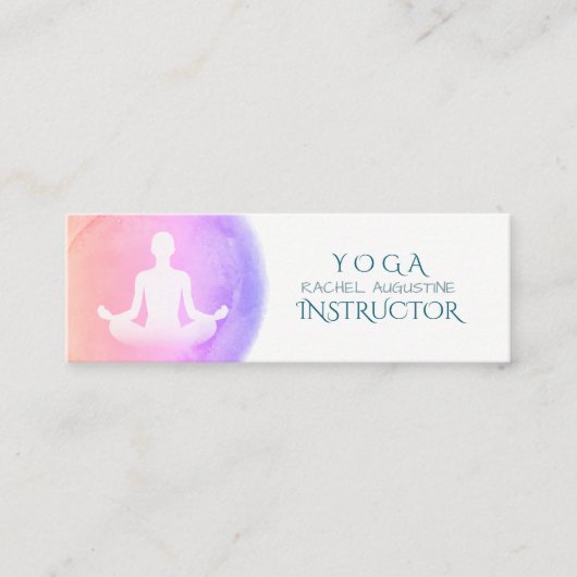 Carte De Visite Mini Instructeur de méditation du Yoga Studio Sukhasana (Devant)