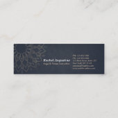 Carte De Visite Mini Instructeur de méditation Yoga Studio Golden Manda (Dos)