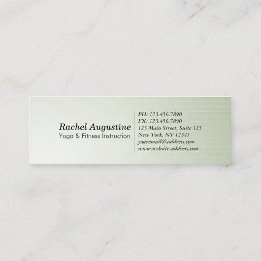 Carte De Visite Mini Instructeur de méditation YOGA Studio Mandala colo (Dos)