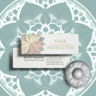 Carte De Visite Mini Instructeur de méditation YOGA Studio Mandala colo