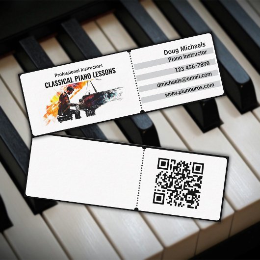 Carte De Visite Mini Instructeur de piano classique