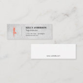 Carte De Visite Mini Instructeur de yoga (Devant / Derrière)