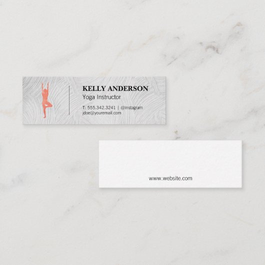 Carte De Visite Mini Instructeur de yoga (Devant / Derrière)