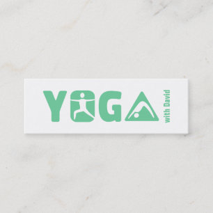 Carte De Visite Mini Instructeur de yoga freelance minimaliste moderne