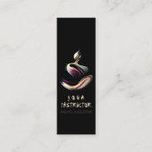 Carte De Visite Mini Instructeur de Yoga Lotus Méditation Pose Brosse (Devant)