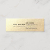 Carte De Visite Mini Instructeur de Yoga Méditation Bleu & Or Pose ZEN  (Dos)