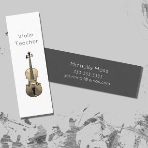 Carte De Visite Mini Instrument de musique minimaliste de violon enseig