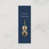 Carte De Visite Mini Instrument de musique violon enseignant Marine ble (Devant)