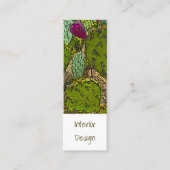 Carte De Visite Mini Interior Designer Desert Botanical Succulent (Devant)