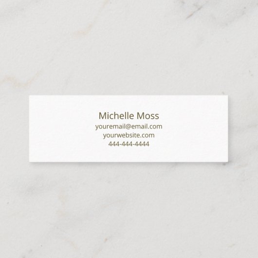 Carte De Visite Mini Interior Designer Desert Botanical Succulent (Dos)