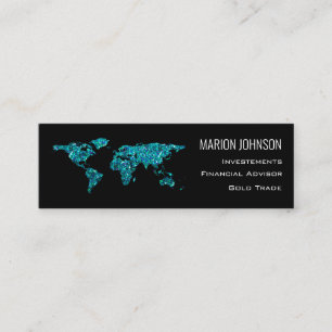 Carte De Visite Mini Investissements Conseiller financier Analyste Cart