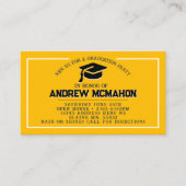 Carte De Visite Mini-Invitations de diplôme Gold & Black (Devant)